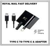 New For SAMSUNG SUPER FAST CHARGER/CABLE USB Type C To C For Note10 S20,S21-Blk