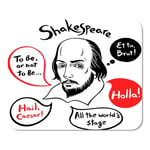 Mousepad Computer Notepad Office Shakespeare Portrait Speech Bubbles and Famous Writer Citations Ink Home School Game Player Computer Worker Inch