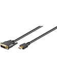 HDMI - DVI-D - Skærmkabel - 1.5m - Sort