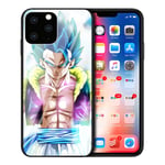 MIM Global Dragon Ball Z Super Tempered Glass iPhone Case Covers Compatible For All iPhones (iPhone 11 Pro Max, Gogeta 2)