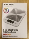Salter Digital Electronic Kitchen Scale Stainless Steel for Food & Liquid 5kg