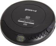 Groov-e GVPS110BK Retro Personal CD Player with 20 Track Programmable Memory, L
