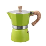N-R Aluminum Italian Style Espresso Coffee Maker Percolator Stove Top Pot Kettle, Aluminum Kettle - Green 150ml