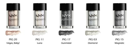 5 NYX Pigments Eyeshadow Powder Set - PIG " Smokey Look " Joy's cosmetics