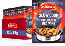 Schwartz Chicken in Red Wine Slow Cookers Recipe Mix 35G | Pack of 12 | No Artif