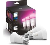 PHILIPS HUE White & Colour Ambiance Smart LED Bulb with Bluetooth - E27, 800 Lumens, Triple Pack