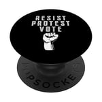 Resist Protest Vote Black Voting Power African American Vote PopSockets Swappable PopGrip