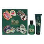 Dsquared2 Green Wood Eau De Toilette 100ml + Shower Gel Gift Set For Him
