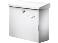 Postbox Burg Wächter Comfort 913 W Stålplatta Vit Nyckellås