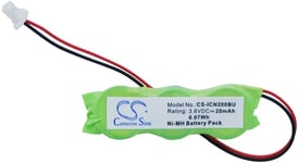 Kompatibelt med Symbol MC9090-GK0HBHGA2WW, 3.6V, 20 mAh