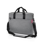 reisenthel workbag twist silver - sac de travail simple et fonctionnel, compartiment pour ordinateur portable, bandoulière, Couleur:twist silver