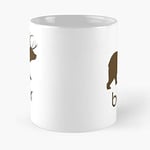 Beer Bear and Deer Coffee Mug Classic - for Office Decor, College Dorm, Teachers, Classroom, Gym Workout and School Halloween, Holiday, Christmas Party ! Great Inspirational Wall Art Poster.