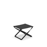 EMU - Ciak/Kira Folding Pouf, Aluminium, Black, Seat: EMU-Tex, Charcoal - Utomhuspallar & puffar