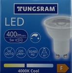 LED GU10 COOL WHITE 5 WATT = 50 W 400lm TUNGSRAM Was GE DIMMABLE IF REQUIRED