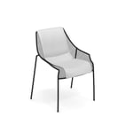 EMU - Heaven Chair, Black, Cushion: White - Svart - Balkong- och caféstolar