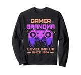 Gamer Grandma Granny leveling up since 1964 Video games Sweatshirt