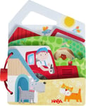 HABA- Animals Livre bébé Tracteur-Bois PEFC-Cadeau bébé-10 Mois et plus-306788, 306788, Coloré, Moyen