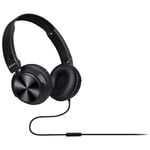 Groov-e Tempo Stereo Super Bass Headphones with In-Line Mic & Remote Black
