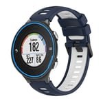 Garmin Forerunner 620 Tvåfärgat klockarmband i silikon - Blå/Vit
