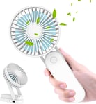 Dfjhure Cordless Fans Portable Usb,USB Desk Fan,Small Personal Portable Table Fan with USB Rechargeable Battery Operated Cooling Folding Electric Fan for Travel Office Room Household£¨White£©