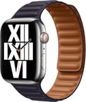 Genuine Apple Watch 38mm/40mm/41mm Leather Link Strap Band - S/M - Ink