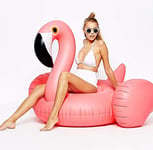 Zcm Swimming ring 150cm Giant Inflatable Rose Gold Flamingo Pool Float Unicorn Pink Ride-On Swimming Ring Adults Summer Water Holiday Party Toy (Color : Pink)