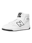 New Balance480 High Leather Trainers - White/Navy