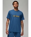 Nike Air Jordan Mens Stretch T Shirt in Blue Cotton - Size Medium