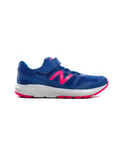 New Balance Girls 570v2 Junior Running Trainer Blue/Pink Textile - Size UK 10 Kids