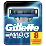 Pack 8 Lames GILLETTE MACH3 TURBO Lot Recharge Rasoir Gilette Match3 Mach 3 NEW