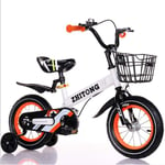 LYN Kids Bike, Kids Bike,Child Training Bicycle in Size 12 inch, 14 inch, 16 inch, 18 inch,Toddler Scooter Bike with Stabilisers and Basket (Color : White, Size : 12 inch)