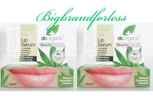 dr. Organic  Bioactive Skincare Organic Hemp Oil Lip Serum 10ml -2 Pack