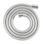 GROHE VitalioFlex Silver TwistStop - Smooth Shower Hose 2 m, (Tensile Strength 50 kg, Pressure Resistance Up to 5 Bar, Heat Resistance 70°C, Universal Connection G 1/2" x 1/2"), Chrome, 27507001