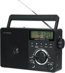 Tr635 Poste Radio Portable, Fm/Am/Sw Radio Transistor Fonctionnant,Poste Radio Pile Et Secteur,Grand Volume,Enceinte, Pr Casque, Pour Personnes Âgées (Noir)[Q10]
