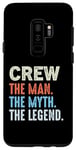 Coque pour Galaxy S9+ CREW The Legend Name Personnalisé Cute Idea Homme Vintage Crew