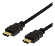 HDMI-kabel (HDMI 2.0), rund, svart, 0,5m