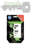 CN637EE New Genuine Original HP 300 Combo 2-Pack Inks HP 300 Black & Colour