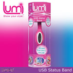 Lumi Pink USB Status Band Watch Wristband Bracelet