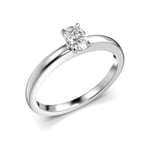 Festive Selena oval enstens diamantring vitguld 0,30 ct 683-030-VK
