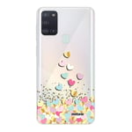 Case for 6.5 Inch Samsung Galaxy A21S, Pastel Hearts Design
