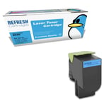 Refresh Cartridges Cyan 802C Toner Compatible With Lexmark Printers