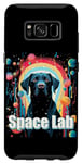 Coque pour Galaxy S8 Colorful Spacey, propriétaire du Space Lab Black Labrador Retriever