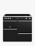 Stoves Precision Deluxe S1000Ei Electric Range Cooker with Induction Hob, A/A/A Energy Rating Black