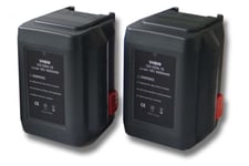 Lot de 2 batteries Li-Ion vhbw 4000mAh (18V) pour outils souffleur Gardena Accujet 18-Li comme 8835-U, 8835-20, 8839, 8839-20