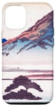 Coque pour iPhone 14 Pro Paysage de montagne Fuji Vintage Japanese Ukiyo-e Woodblock