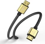 MOSHOU - Cable HDMI 2.1 (5M) / Cable HDMI 8K@60HZ 4K@120HZ / UHD HDR 10+ Dolby Vision Dynamic 3D eARC HDCP 2.2 CEC Ultra Haut D¿¿bit avec Ethernet