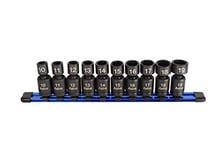 Astro Pneumatic Tool 78344 10-Piece 3/8" Drive Nano Pinless Universal Impact Sockets - Metric, Black