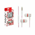 Red Noise Isolating Handsfree Headphones Earphones Earbud with Mic & Remote UK