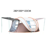 shunlidas Throw Pop Up Tent 5-6 Person Outdoor Automatic Tents Double Layers Large Family Tent Waterproof Camping Hiking Tent-5-8 people Khaki_China