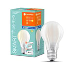 LEDVANCE Smart LED Bulb with Bluetooth Mesh, ampoule E27 mate en forme de poire, gradable, blanc chaud (2700K), remplace les ampoules conventionnelles de 75W, contrôlable avec Google et Alexa, 4-pack